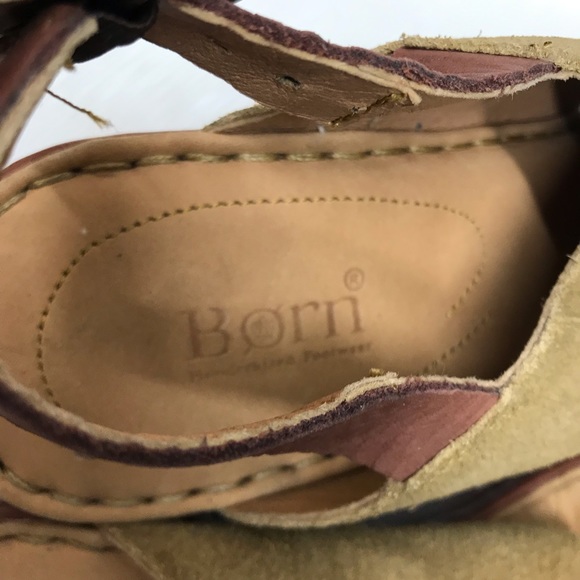 Born lime green and brown wedges size 11 - Picture 6 of 8